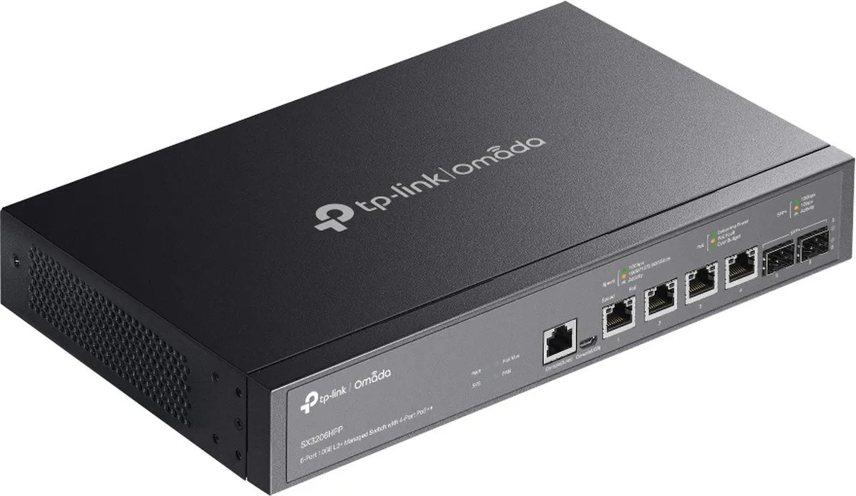 TP-Link TL-SX3206HPP Switch - 10 Poorten Zwart