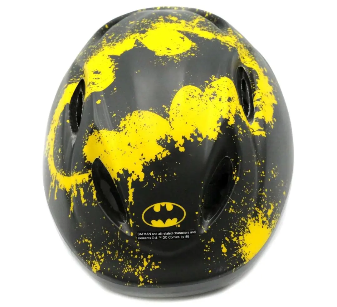 Volare Batman Jongens Fietshelm 51-55cm - Zwart/Geel