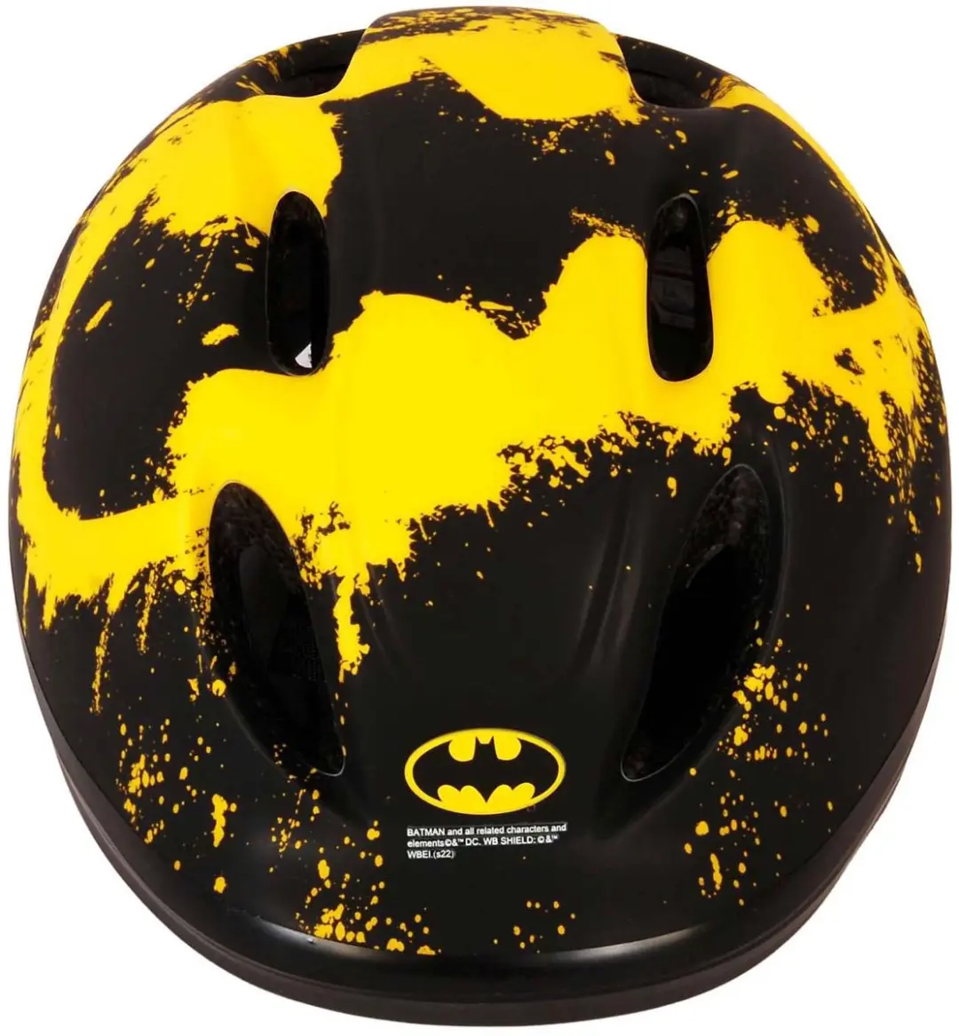 Volare Batman Jongens Fietshelm 51-55cm - Zwart/Geel - afbeelding 6 van 6