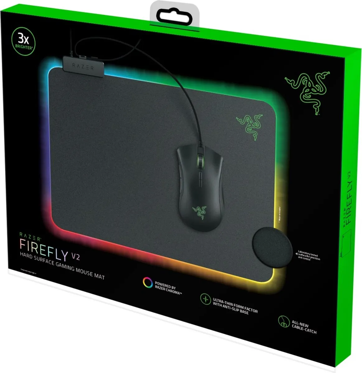 Razer Firefly V2 Gaming Muismat - Chroma RGB - 19 Lichtzones - Zwart