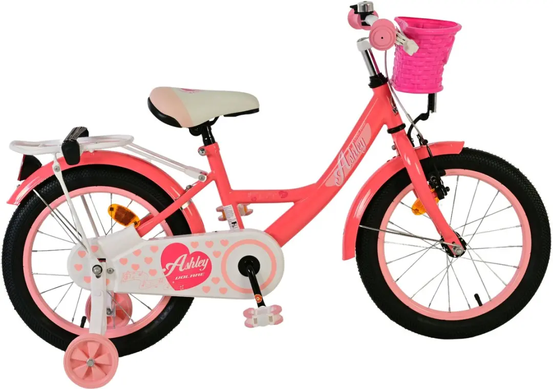 Volare Ashley Kinderfiets 16 inch - Roze/Rood