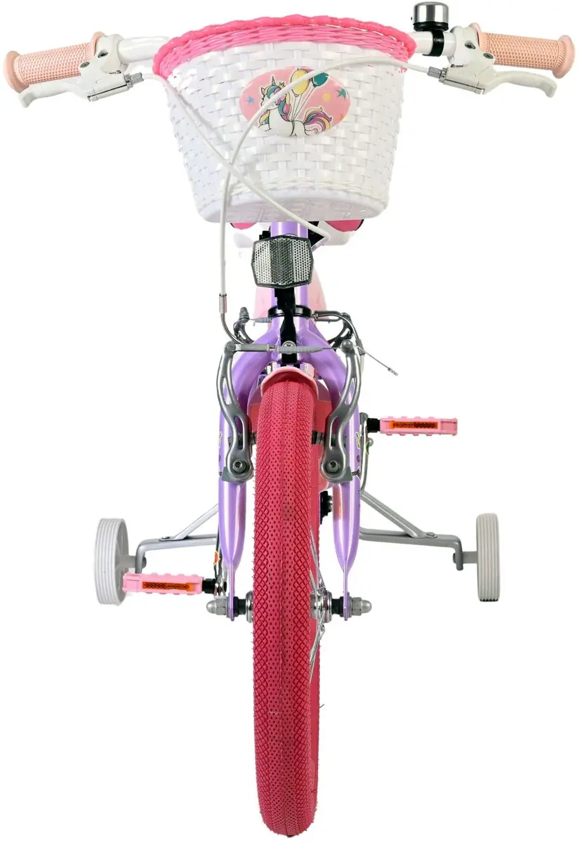 Volare Unicorn Kinderfiets 16 inch - Paars - Twee Handremmen
