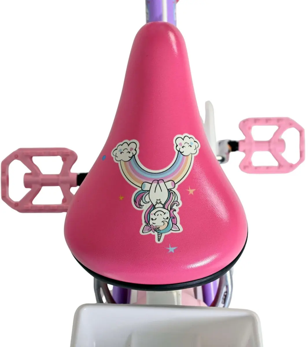 Volare Unicorn Kinderfiets 16 inch - Paars - Twee Handremmen - afbeelding 6 van 6