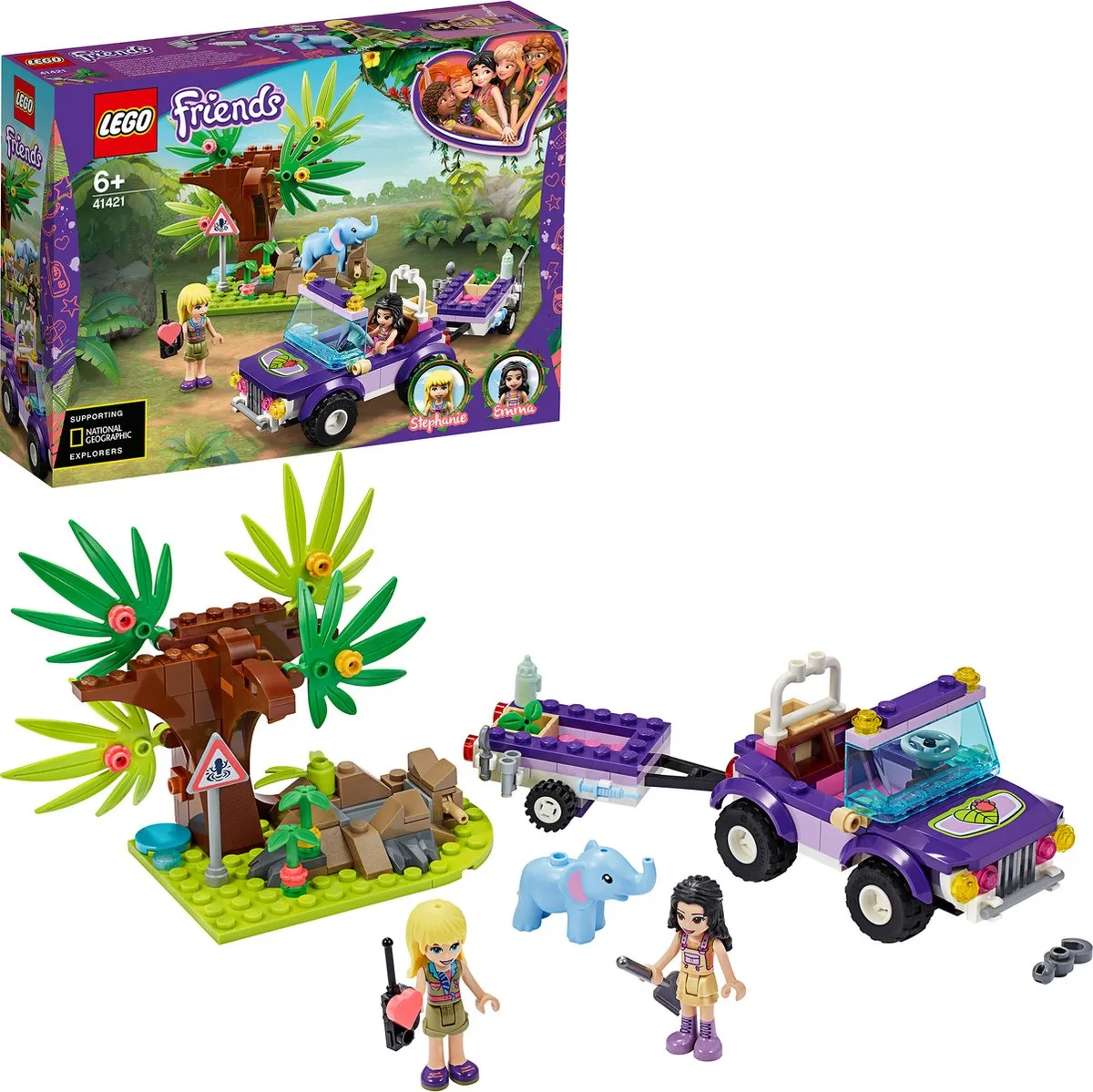LEGO Friends Reddingsbasis Babyolifant Jungle 41421 - 203 Stukken - afbeelding 6 van 6