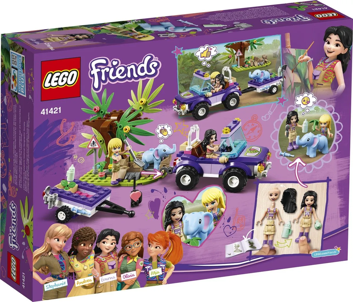 LEGO Friends Reddingsbasis Babyolifant Jungle 41421 - 203 Stukken - afbeelding 4 van 6