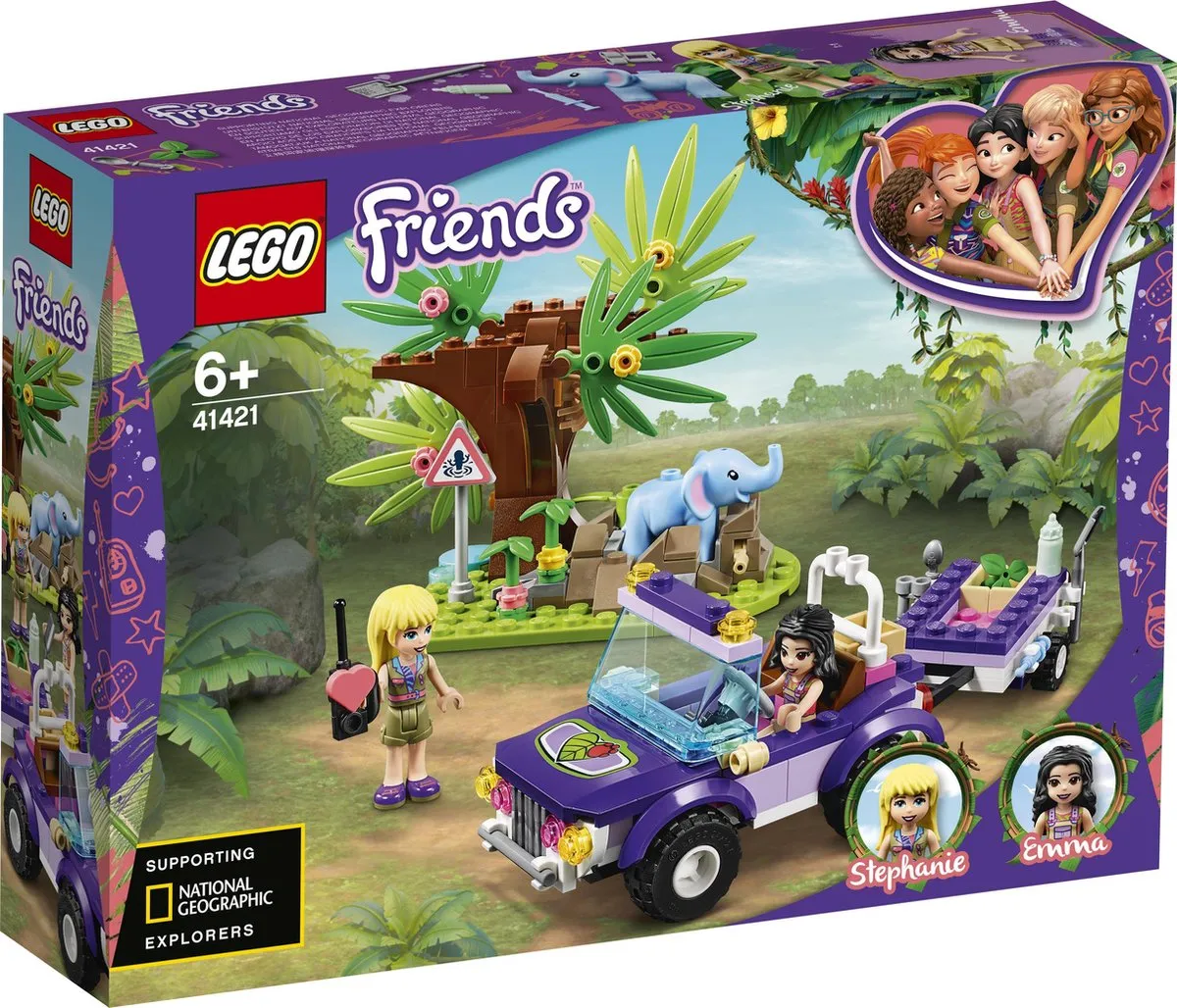 LEGO Friends Reddingsbasis Babyolifant Jungle 41421 - 203 Stukken - afbeelding 2 van 6