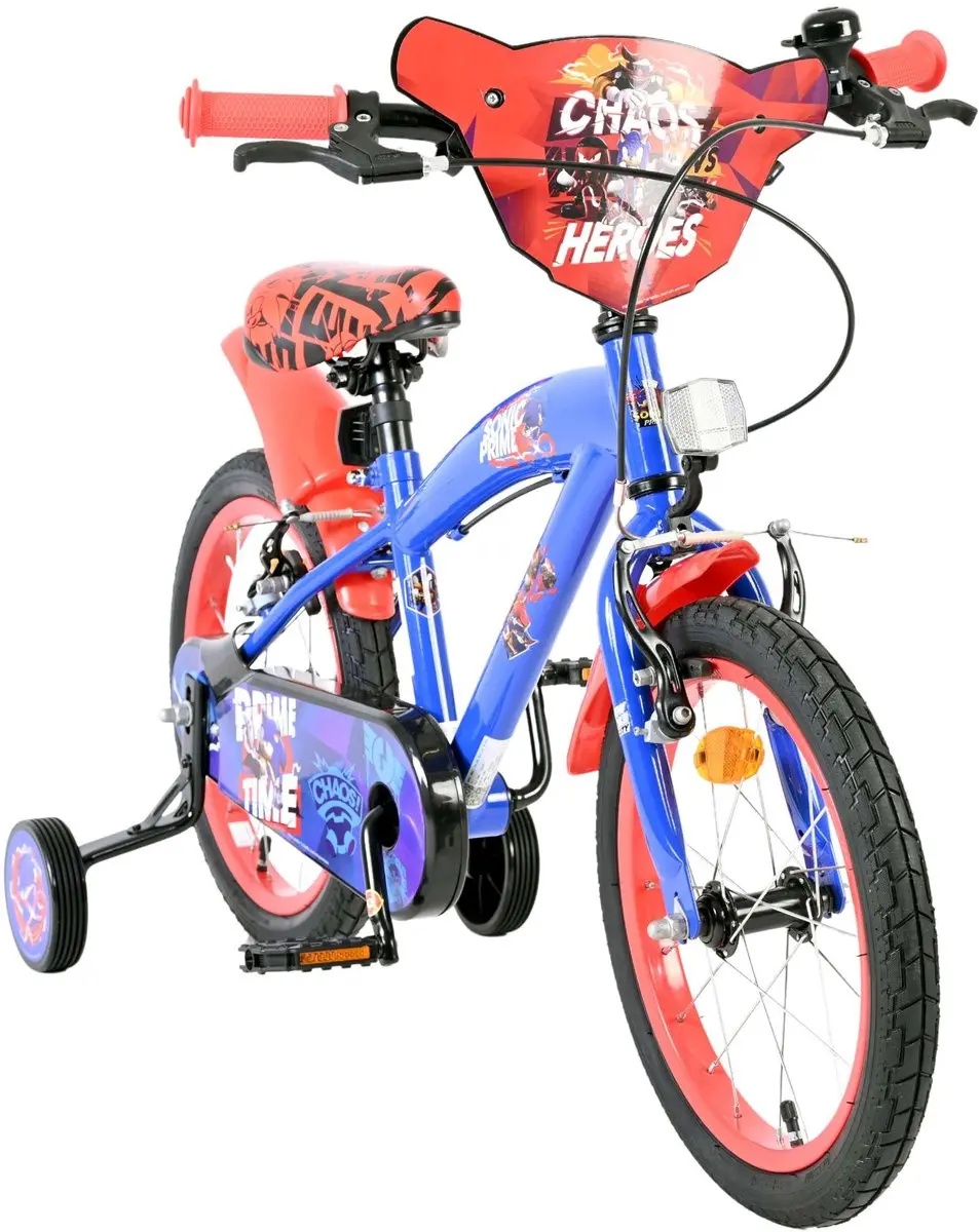 Volare Sonic Kinderfiets 16 inch - Blauw - Twee handremmen