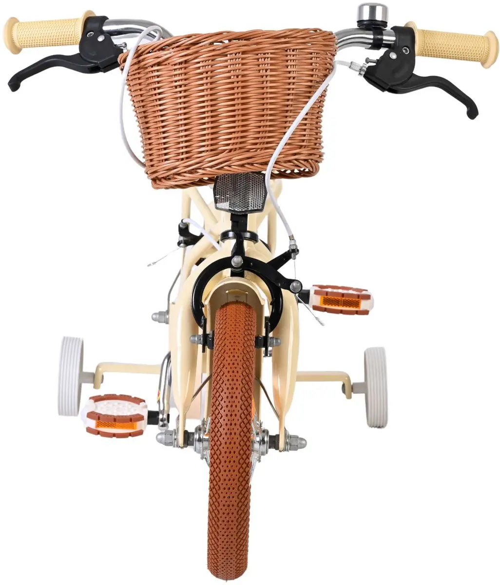 Volare Ashley Kinderfiets 12 inch - Crème - Twee handremmen