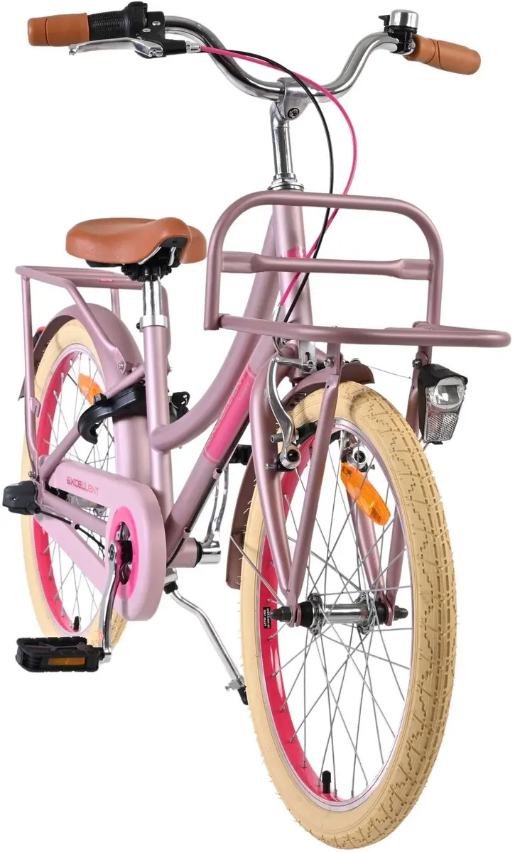 Volare Excellent Kinderfiets 20" - 3 Versnellingen - Mat Roze