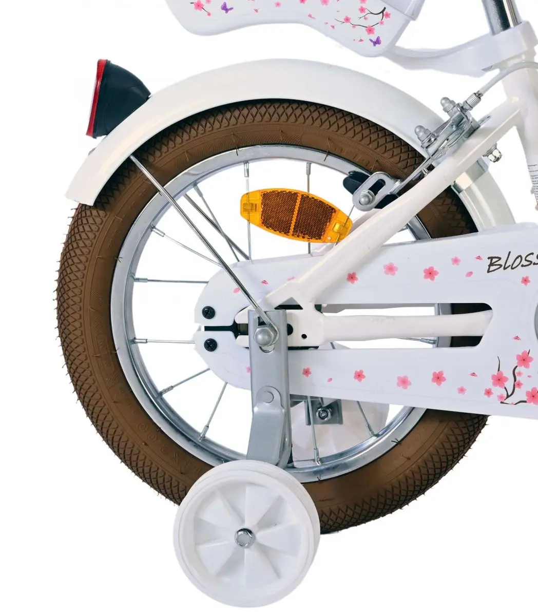 Volare Blossom Kinderfiets 14" - Meisjes - Wit - afbeelding 6 van 6