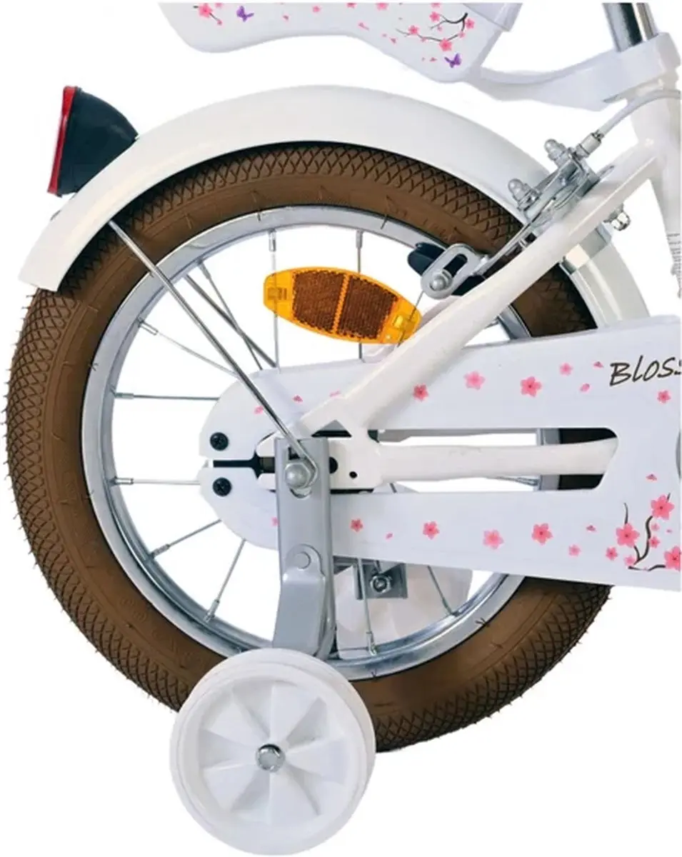 Volare Blossom Kinderfiets 14" - Meisjes - Wit