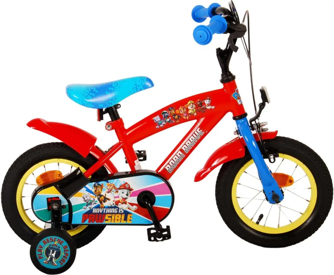 Volare Paw Patrol Kinderfiets 12 inch - Rood/Blauw