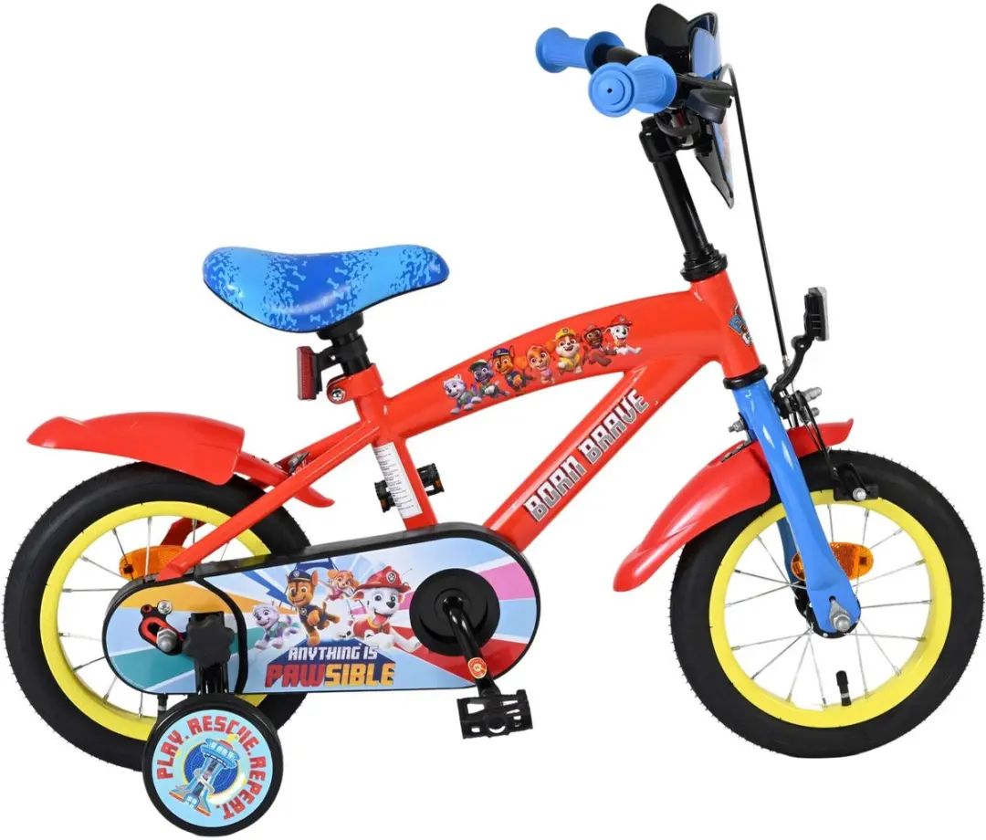 Volare Paw Patrol Kinderfiets 12 inch - Rood/Blauw