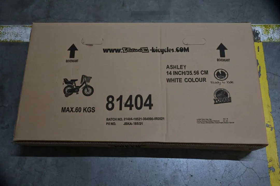 Volare Ashley Kinderfiets 14 inch - Meisjes - 1 Stuks - Wit