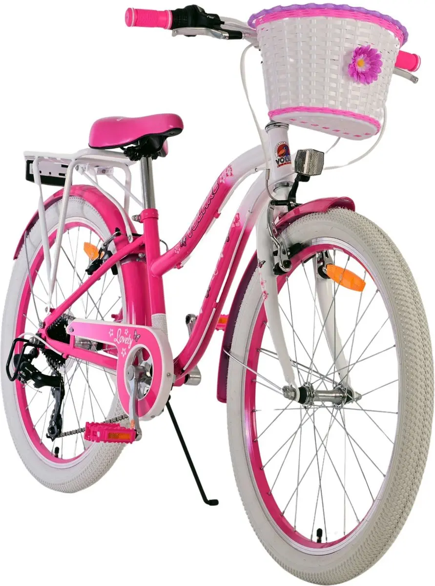 Volare Lovely Kinderfiets 24" - 7 Versnellingen - Roze