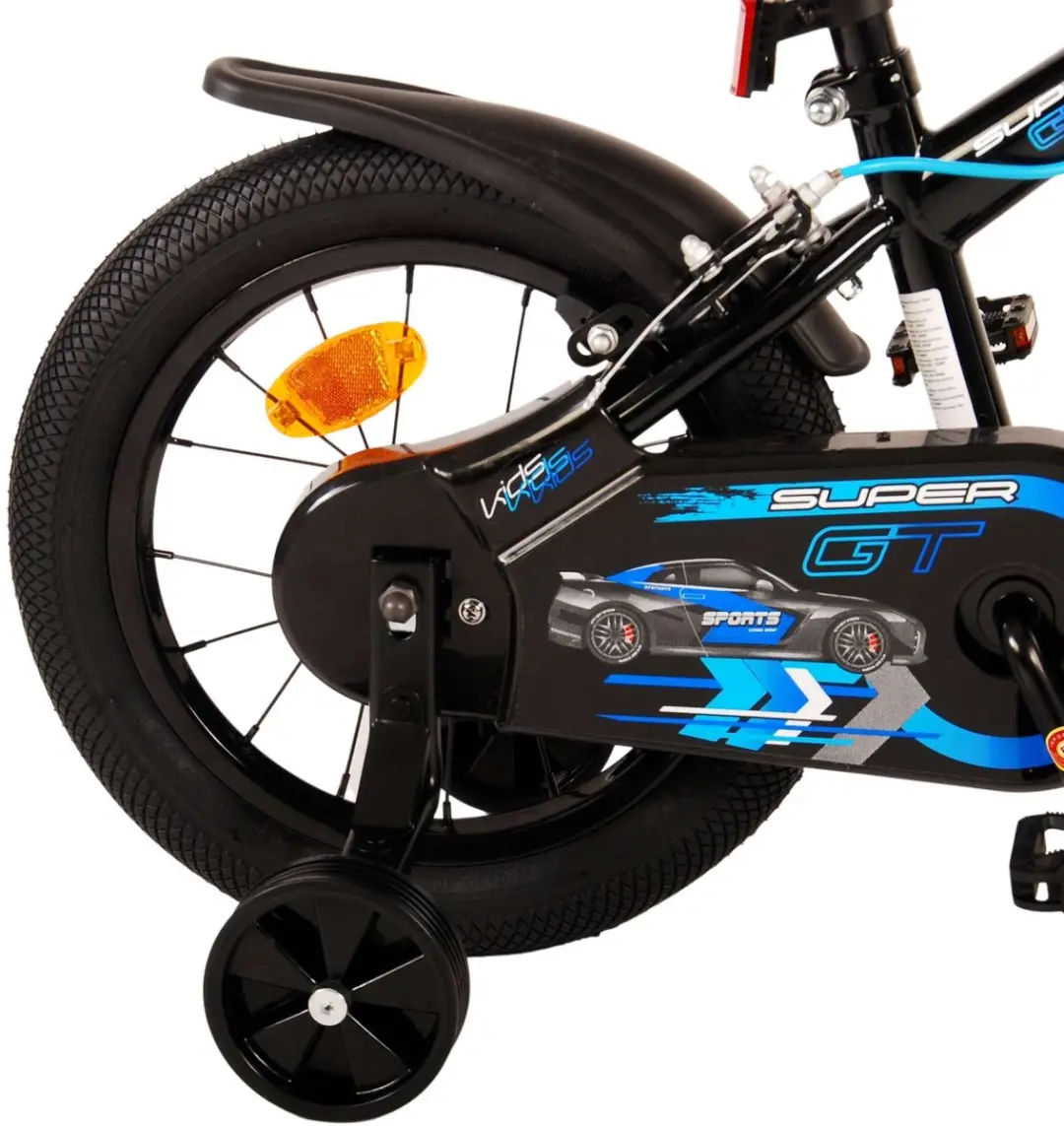 Volare Super GT Kinderfiets 14" - Jongens - Blauw - Twee handremmen