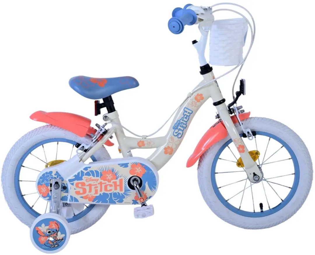 Volare Disney Stitch Kinderfiets 14 inch - Roze - 1 Versnelling