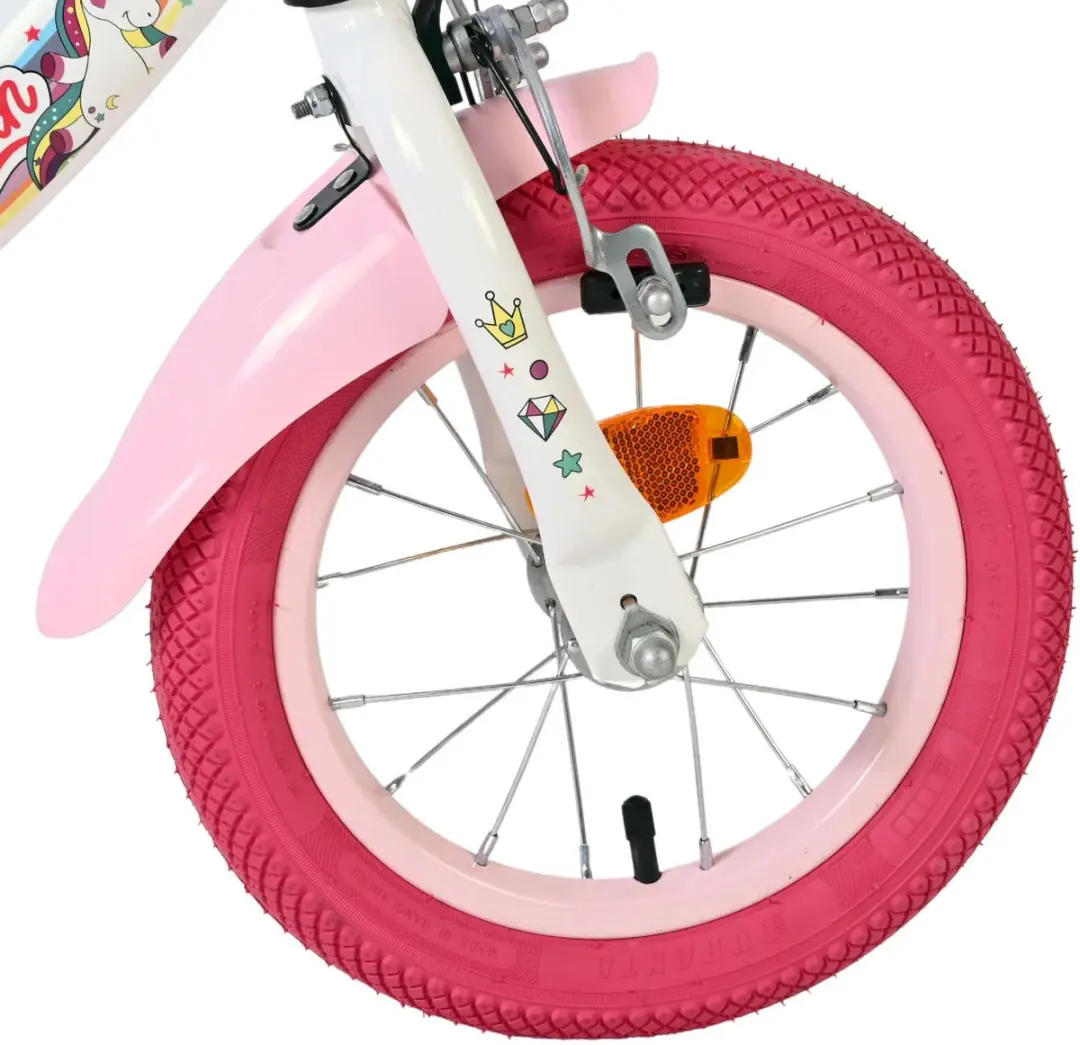 Volare Unicorn Kinderfiets 12 inch - Meisjes - Wit - afbeelding 6 van 6