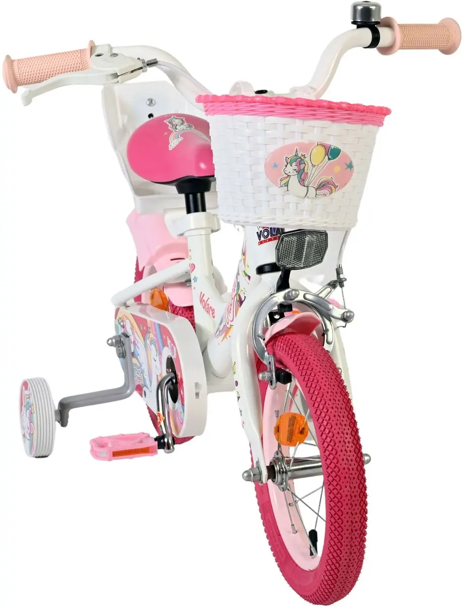 Volare Unicorn Kinderfiets 12 inch - Meisjes - Wit