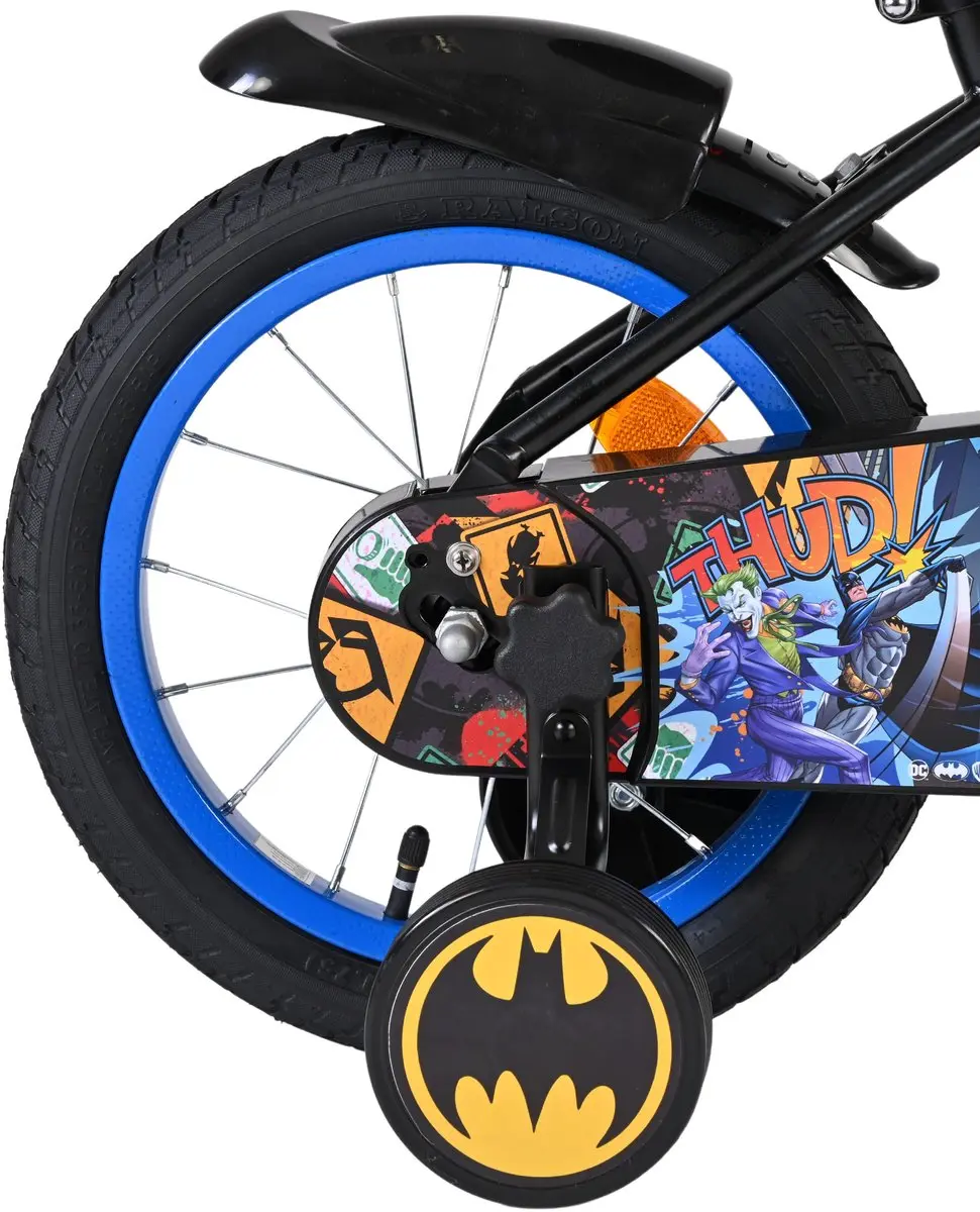 Volare Batman Kinderfiets 14 inch - 1 Versnelling - Zwart/Blauw
