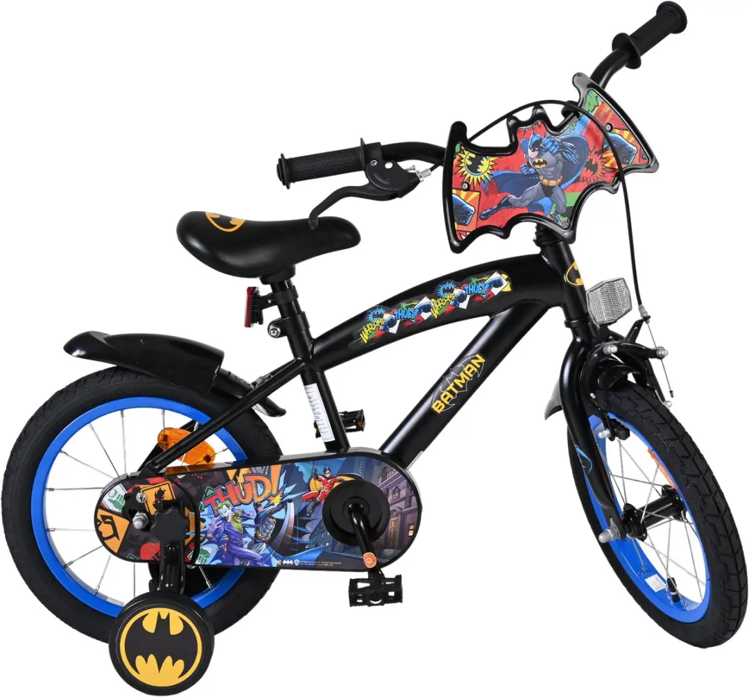 Volare Batman Kinderfiets 14 inch - 1 Versnelling - Zwart/Blauw - afbeelding 6 van 6