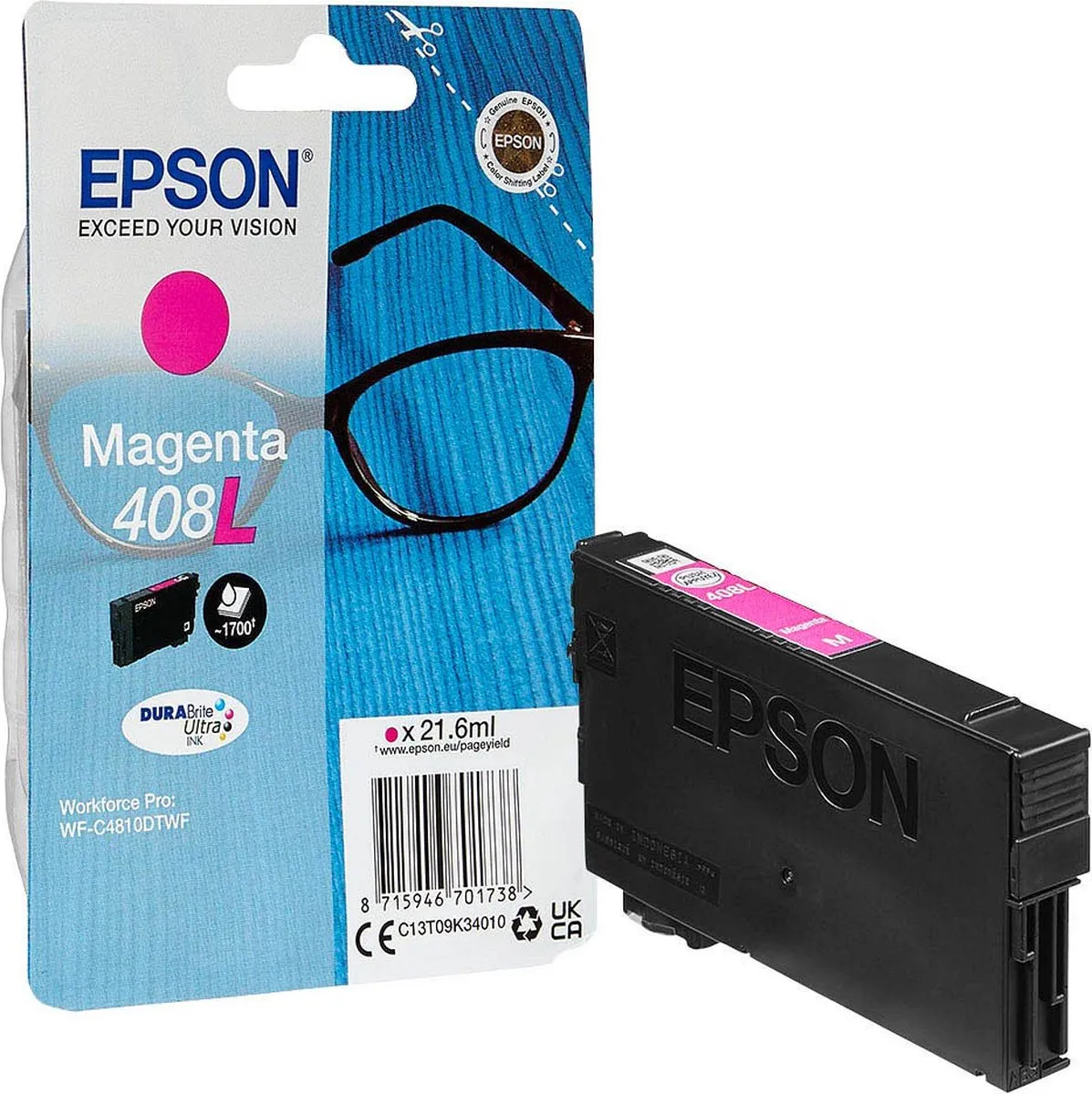 Epson 408L Magenta XL Cartridge C13T09K34010