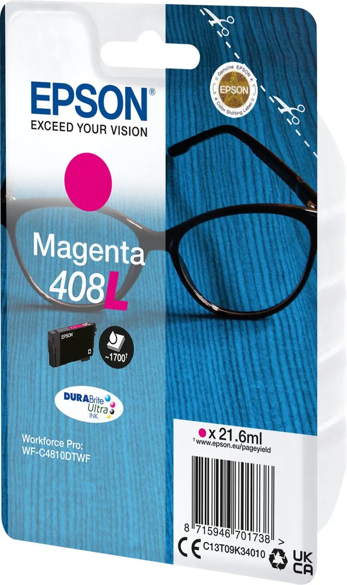 Epson 408L Magenta XL Cartridge C13T09K34010
