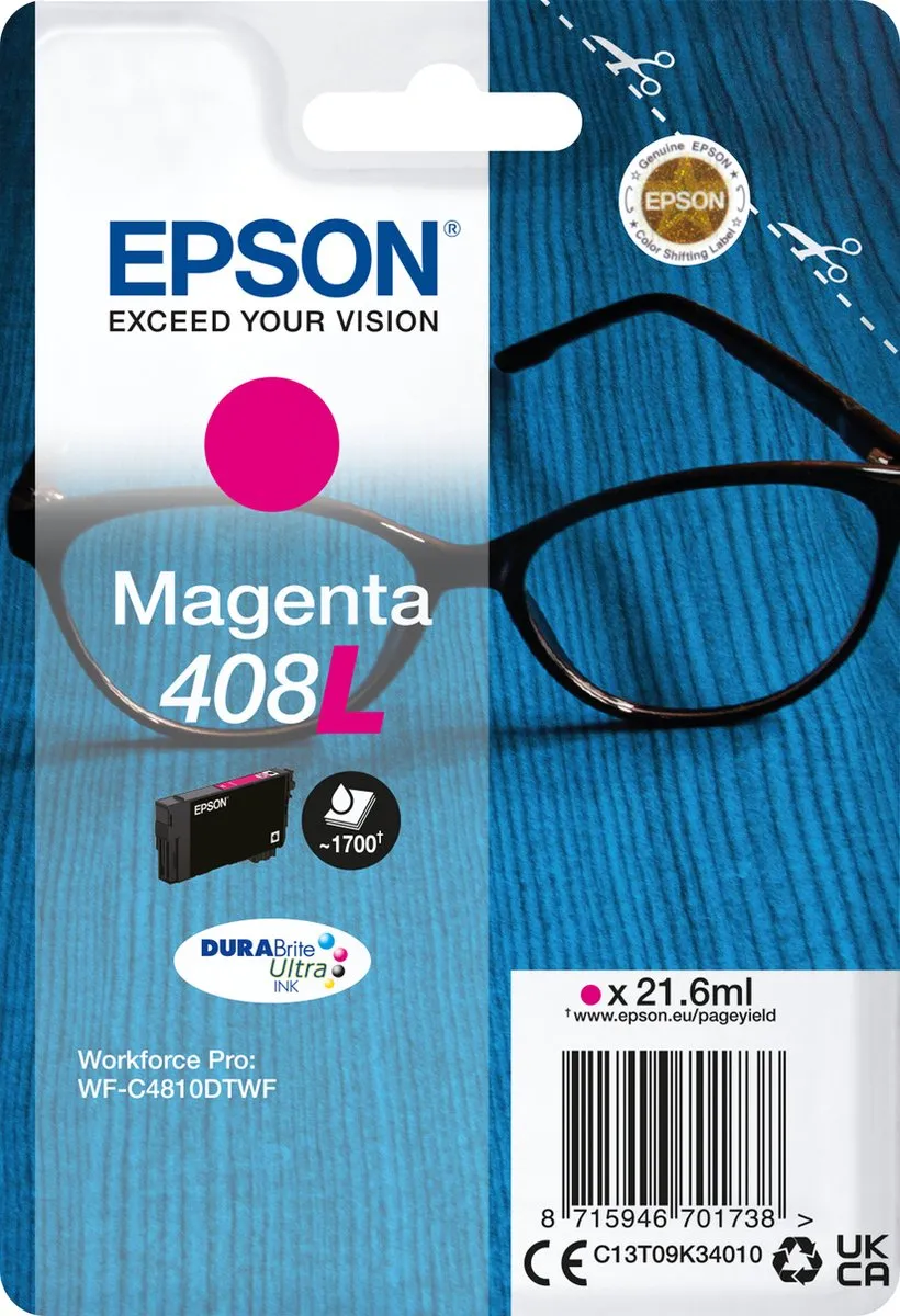 Epson 408L Magenta XL Cartridge C13T09K34010