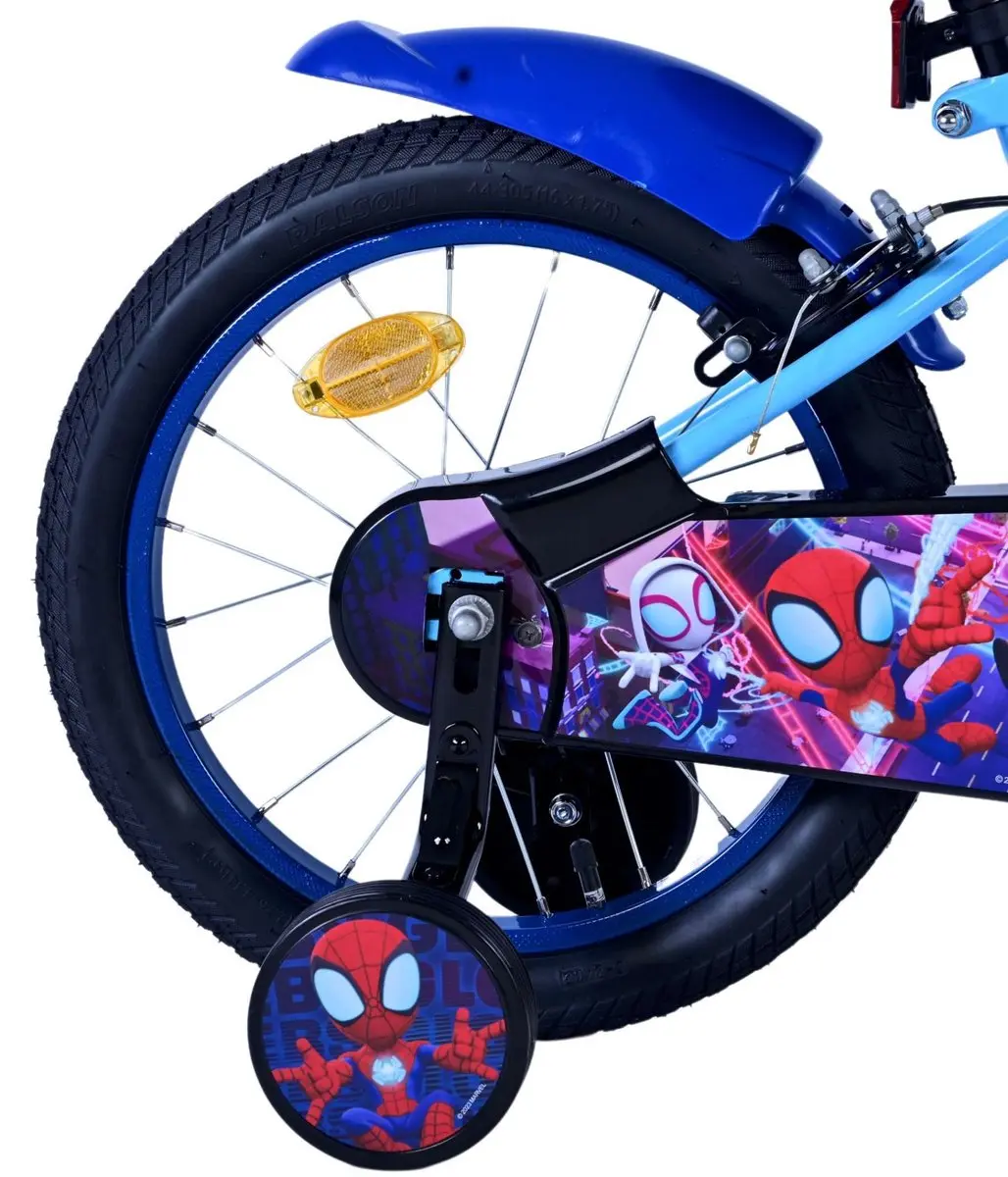 Volare Spidey Kinderfiets 16 inch - Blauw - Twee handremmen