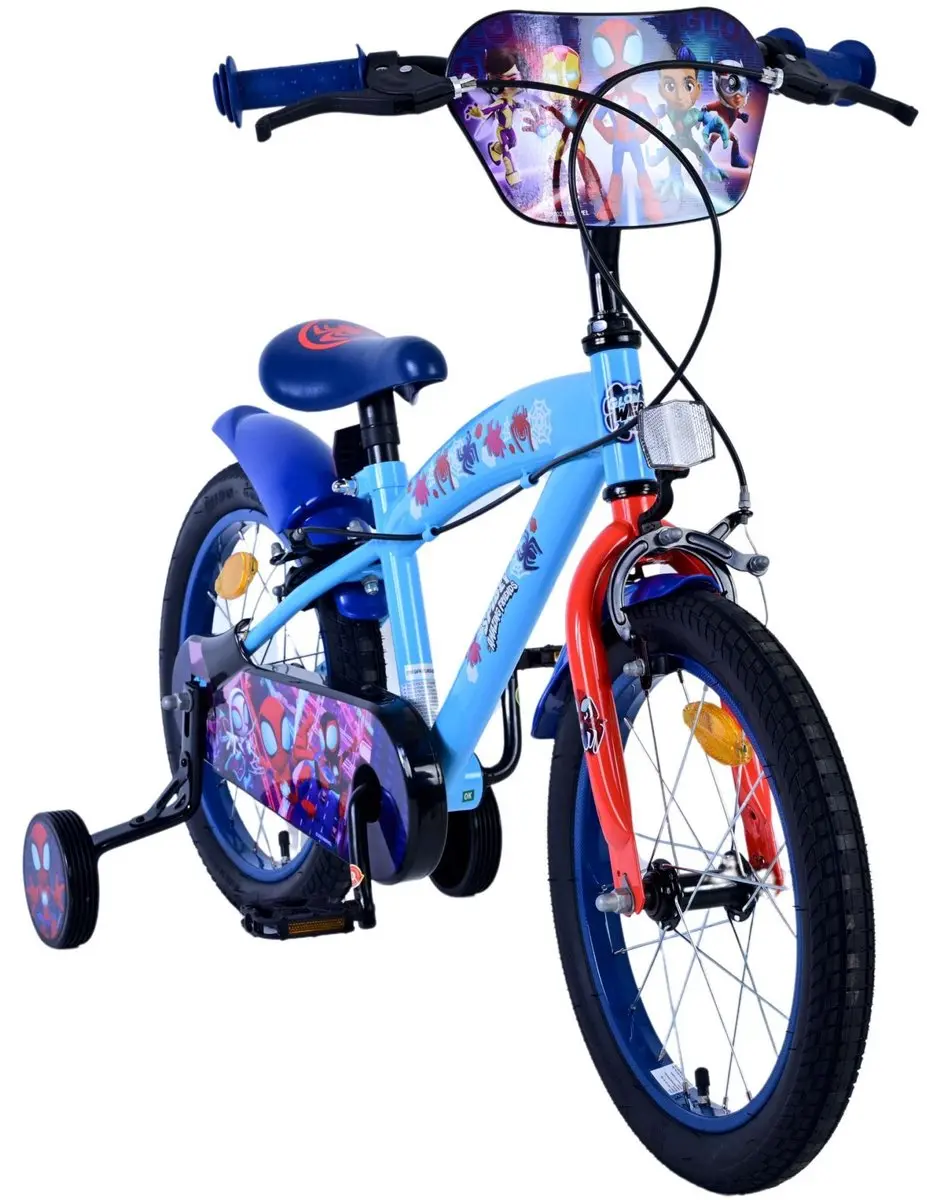 Volare Spidey Kinderfiets 16 inch - Blauw - Twee handremmen