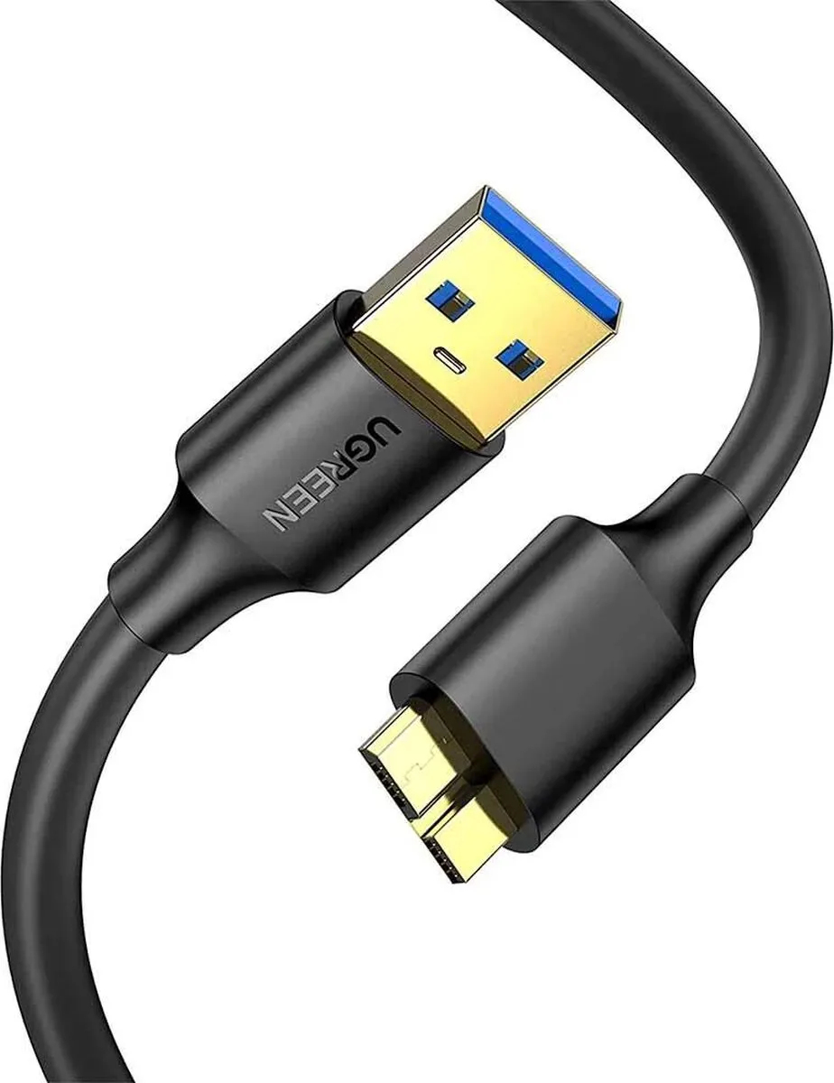 UGREEN USB naar Micro B Data & Laadkabel 5Gbps 10W 0.5m - Zwart