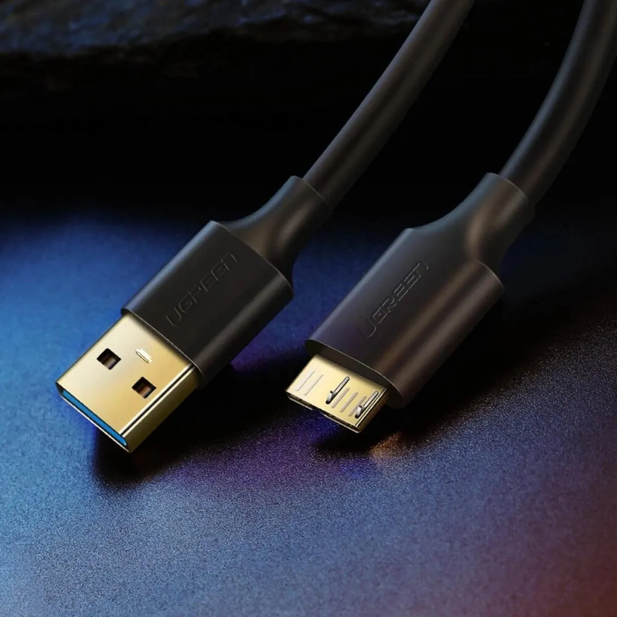 UGREEN USB naar Micro B Data & Laadkabel 5Gbps 10W 0.5m - Zwart
