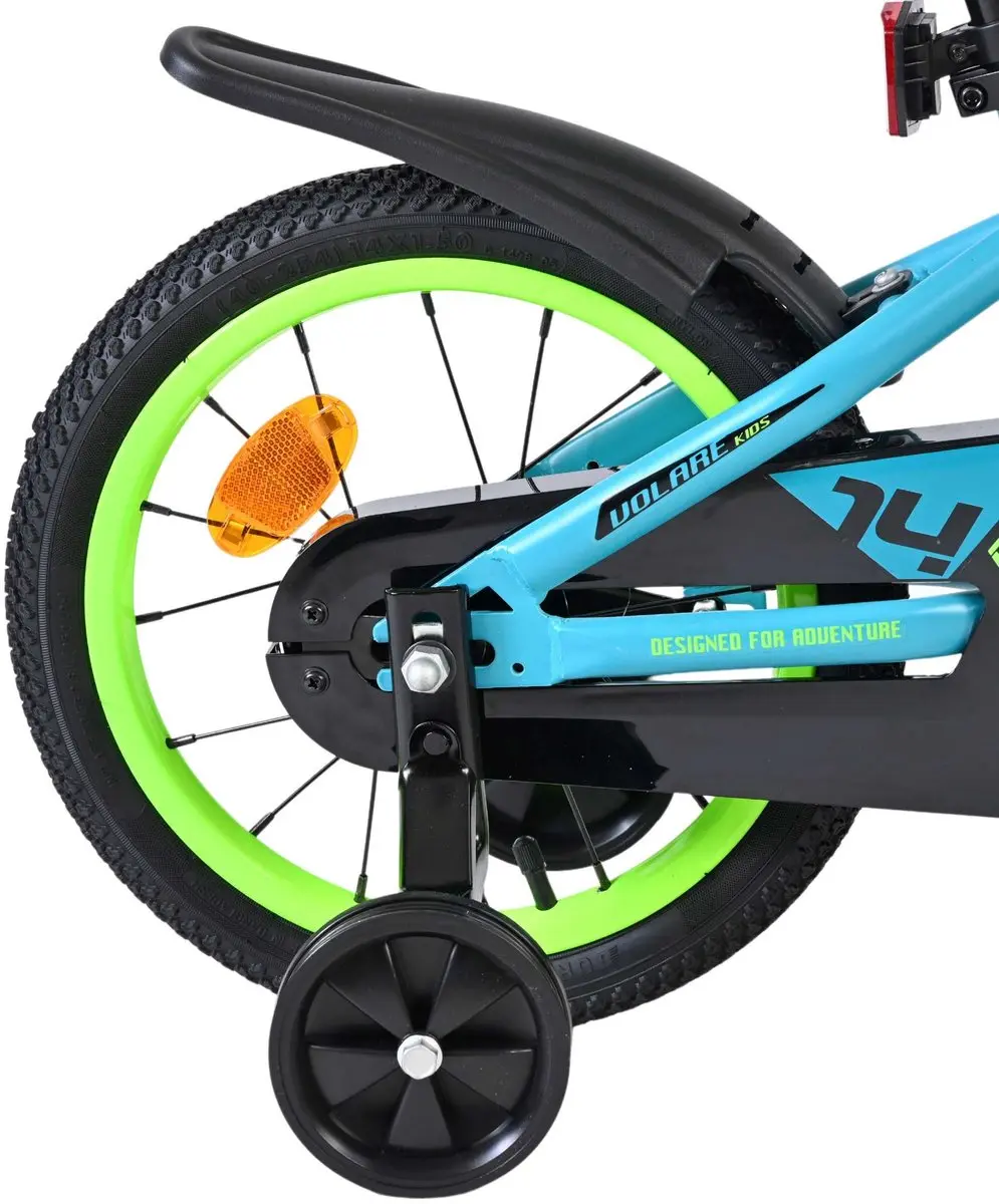 Volare Rocky Kinderfiets 14" - 1 Versnelling - Groen