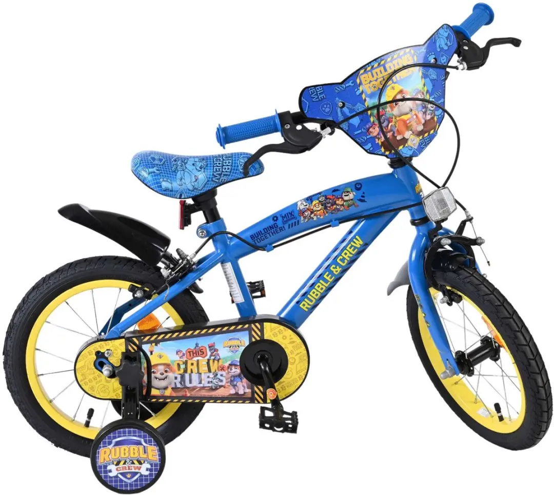 Volare Paw Patrol Rubble & Crew Kinderfiets 14 inch - Blauw - afbeelding 6 van 6