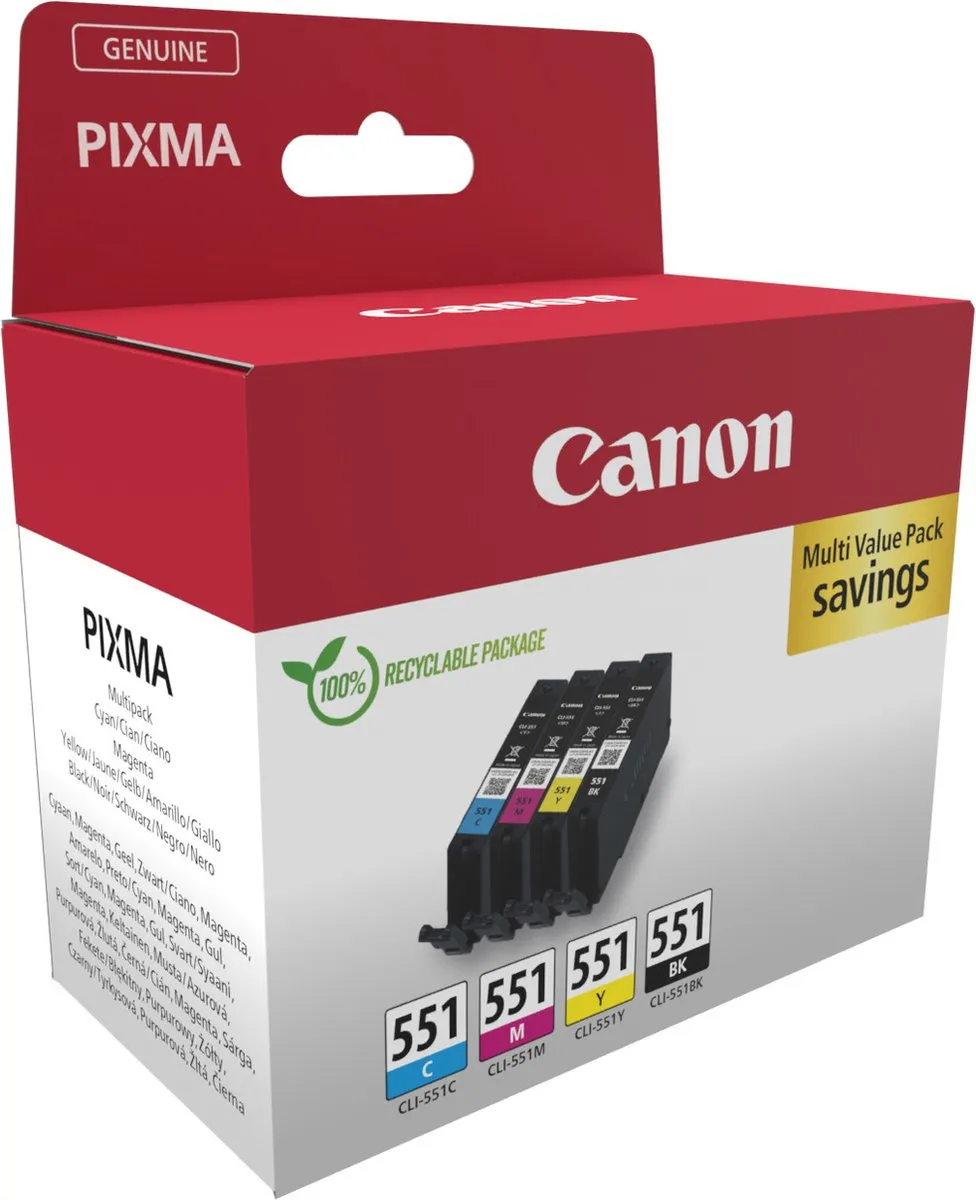 Canon 6509B016 Inktcartridge - 4 Stuks CMYK