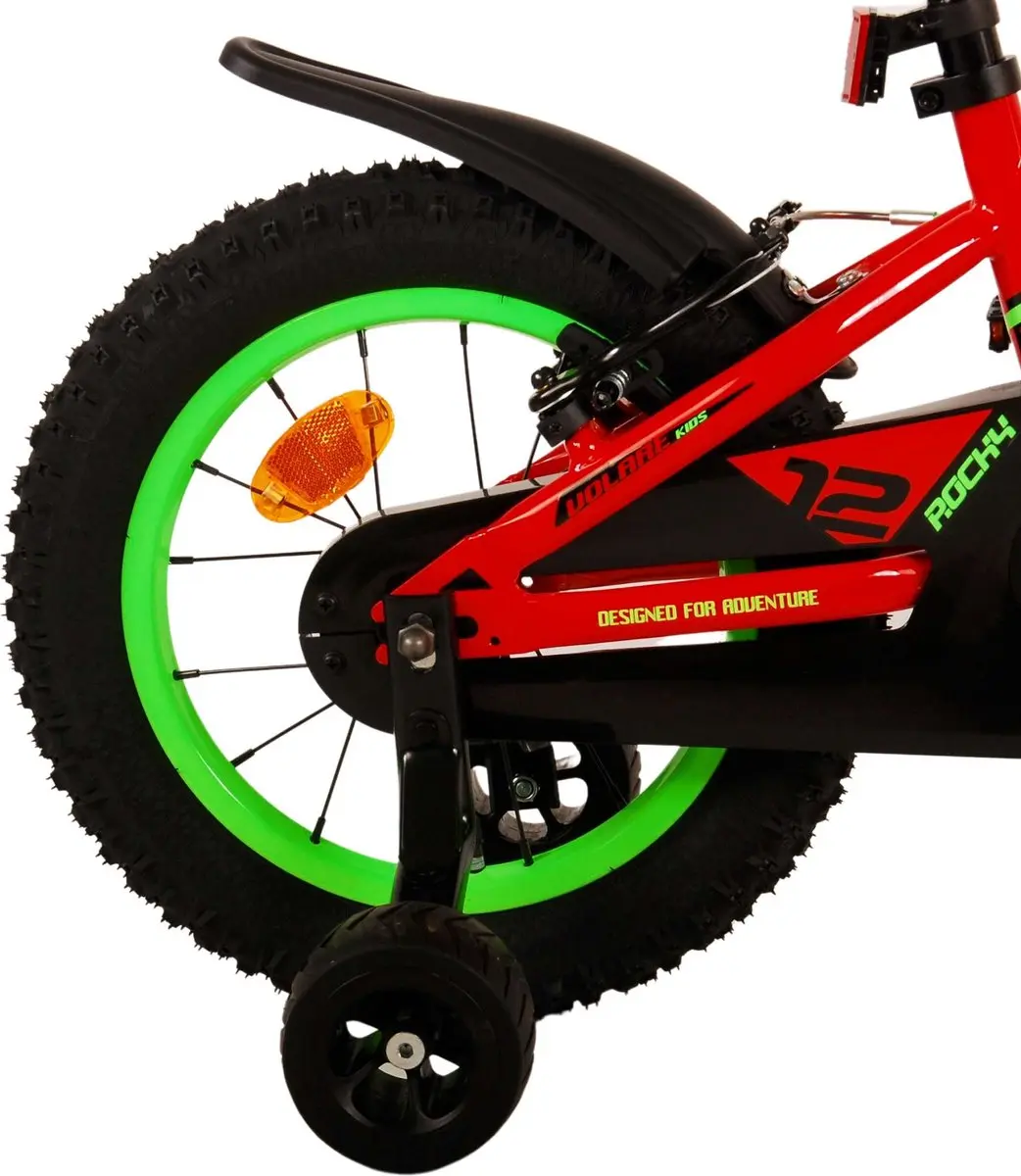 Volare Rocky Kinderfiets 12" - Rood - 1 Versnelling