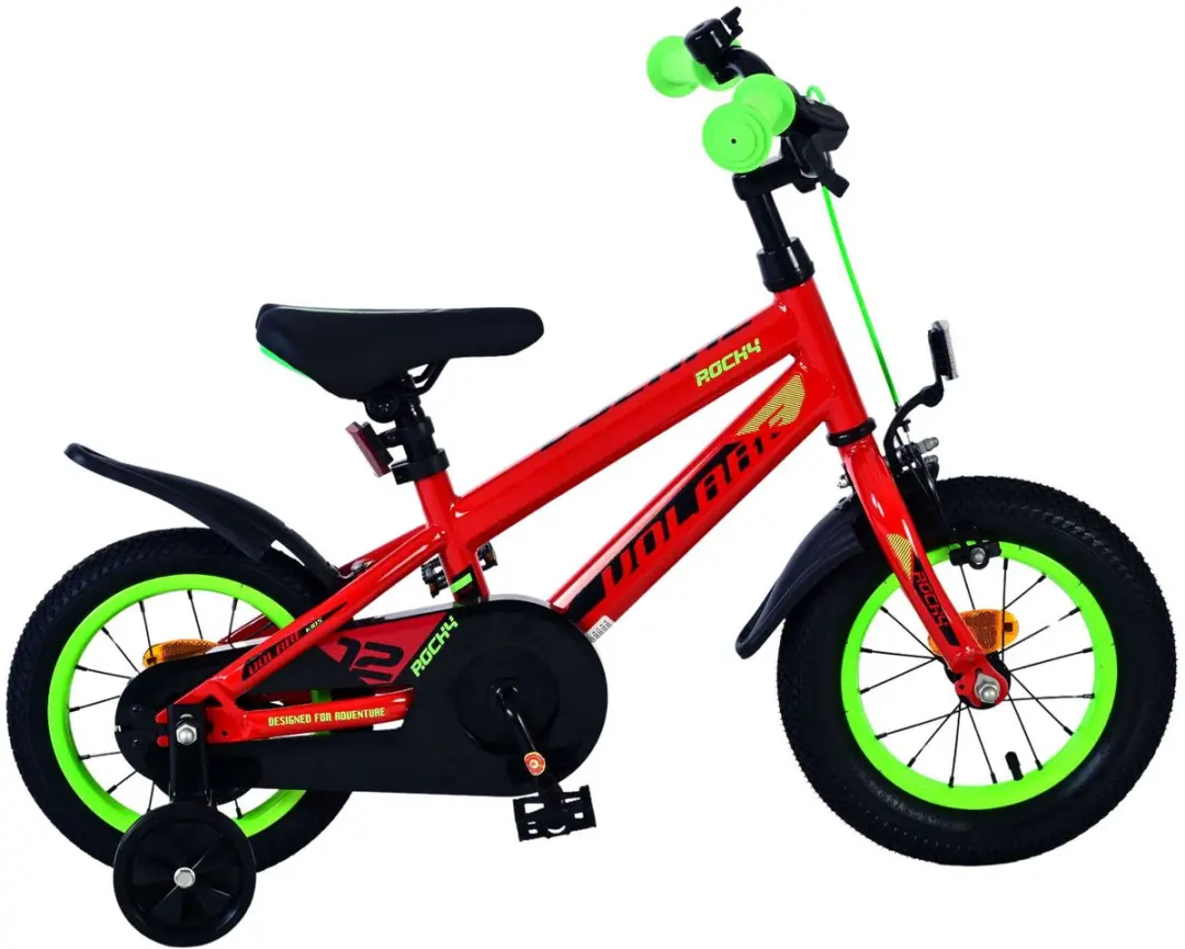 Volare Rocky Kinderfiets 12" - Rood - 1 Versnelling