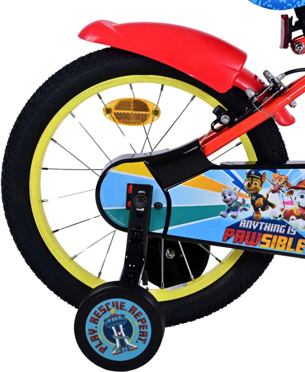 Volare Paw Patrol Kinderfiets 16 inch - Rood - Twee handremmen