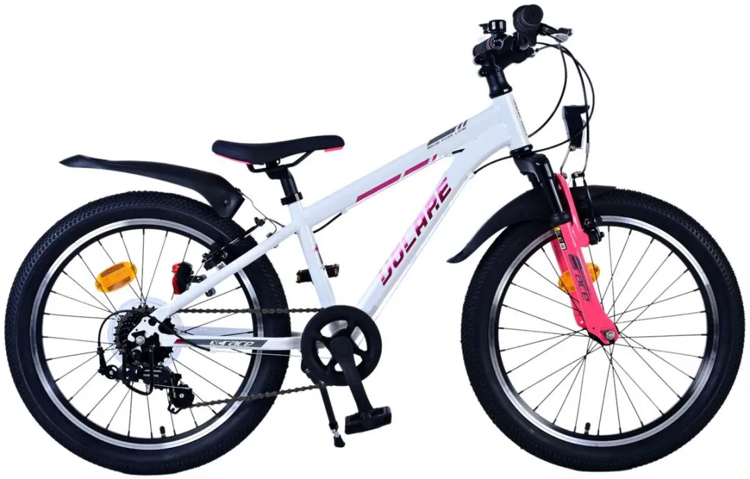Volare XC Race Kinderfiets 20 inch - 7 Versnellingen - Wit/Roze