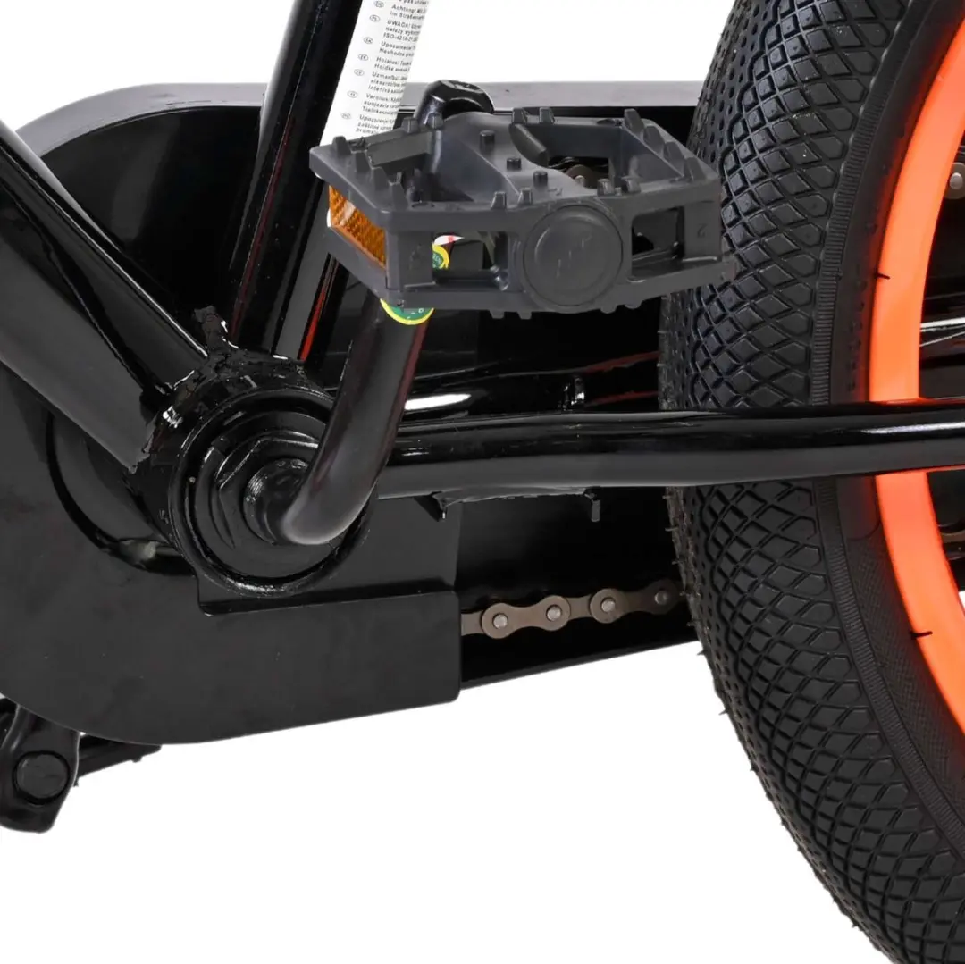 Volare Strike Kinderfiets 16" - 1 Versnelling - Zwart Oranje - afbeelding 6 van 6