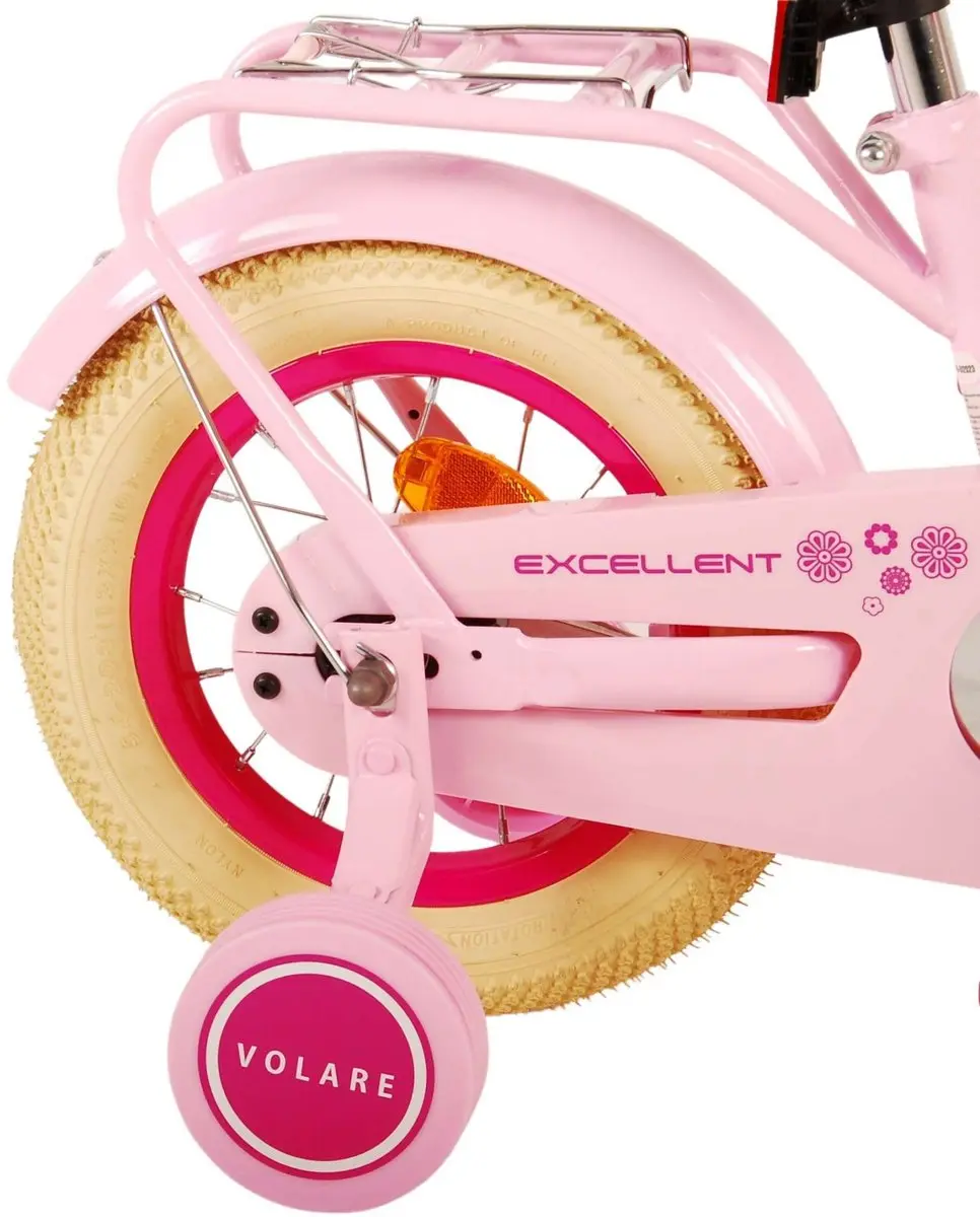Volare Excellent Kinderfiets 12" - Meisjes - Roze - afbeelding 6 van 6