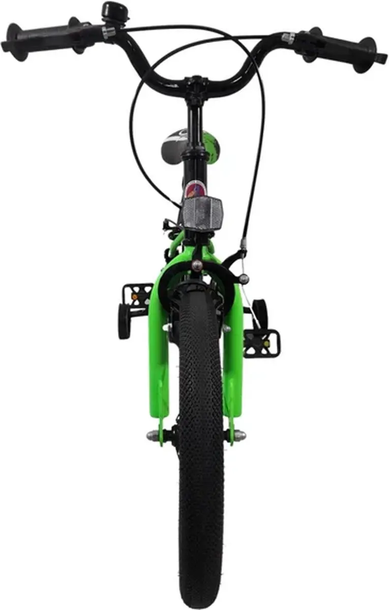 Volare Sportivo Kinderfiets 16" - 1 Versnelling - Groen/Zwart