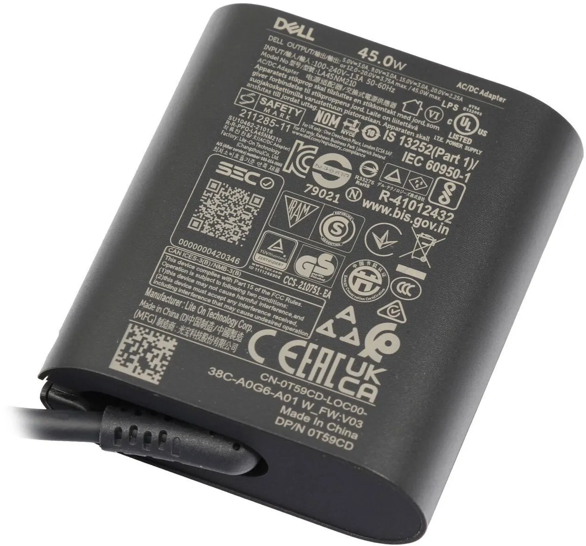 Dell P07C8 USB-C GaN Oplader 45W