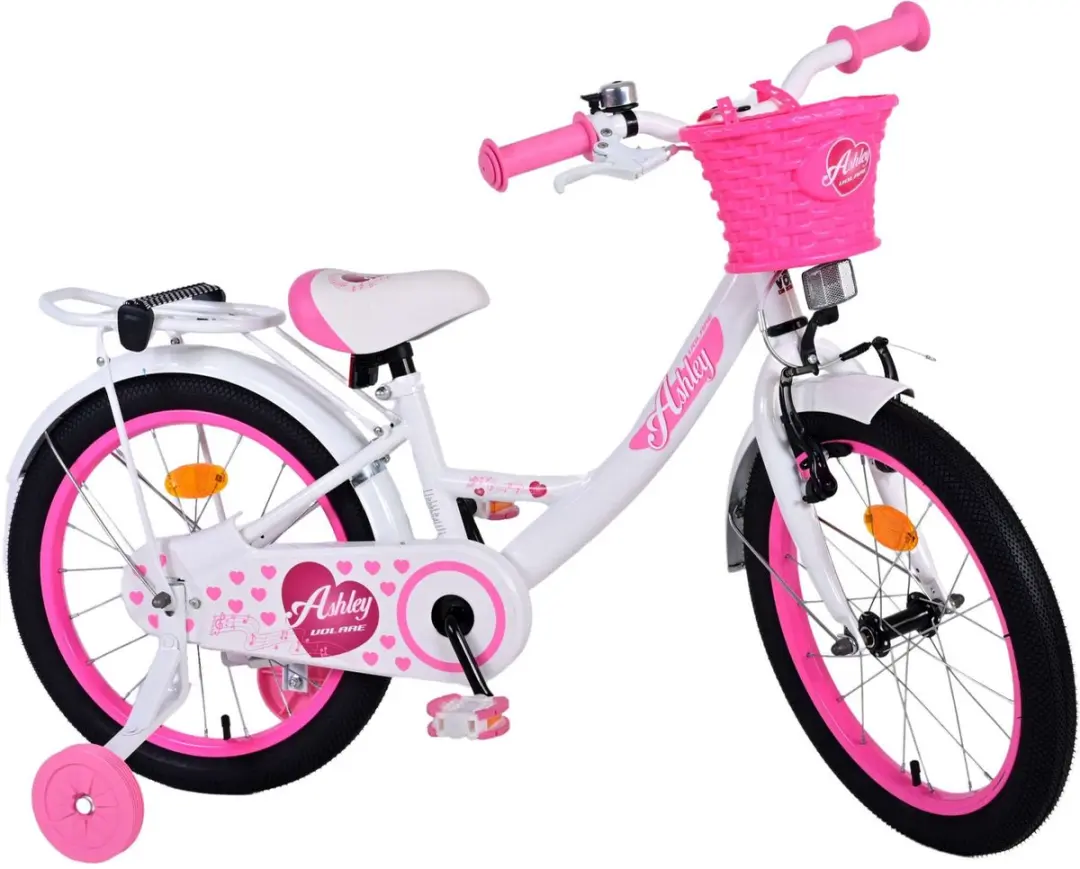 Volare Ashley Kinderfiets 18 inch - Meisjes - 1 Versnelling - Wit - afbeelding 6 van 6