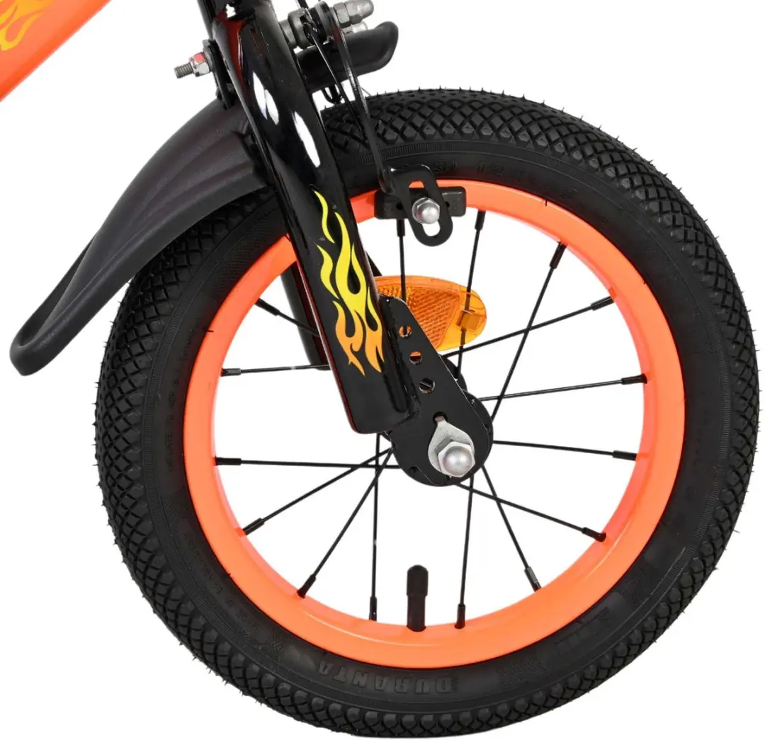 Volare Strike Kinderfiets 12" - Zwart/Oranje