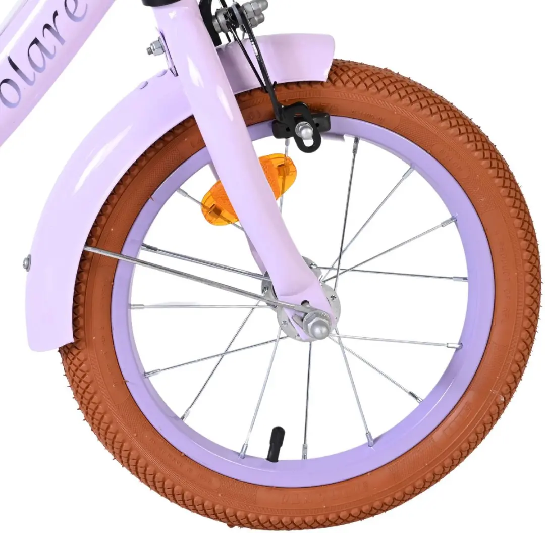 Volare Ashley Kinderfiets 14" - Lila - 1 Versnelling - afbeelding 6 van 6