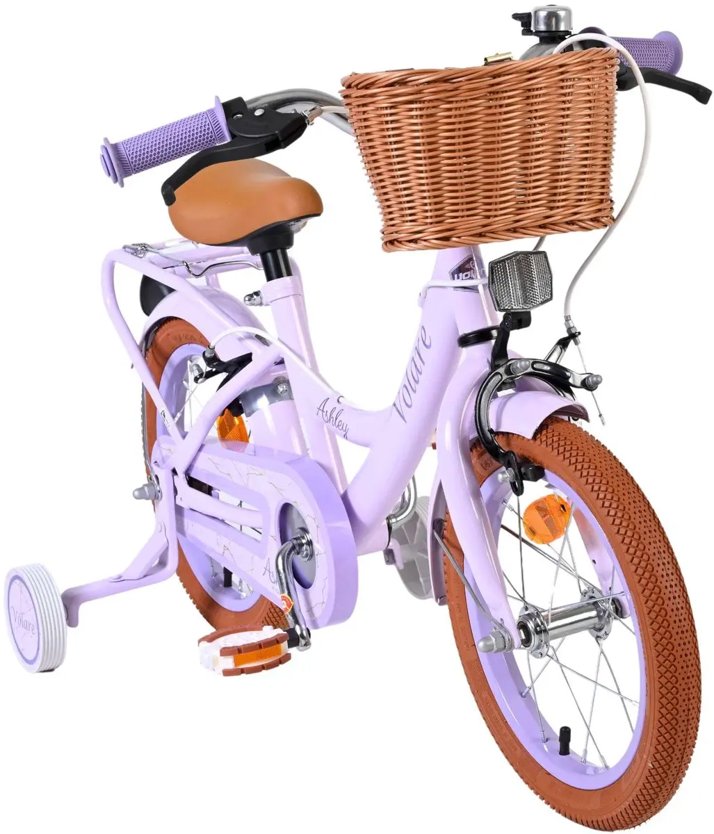 Volare Ashley Kinderfiets 14" - Lila - 1 Versnelling