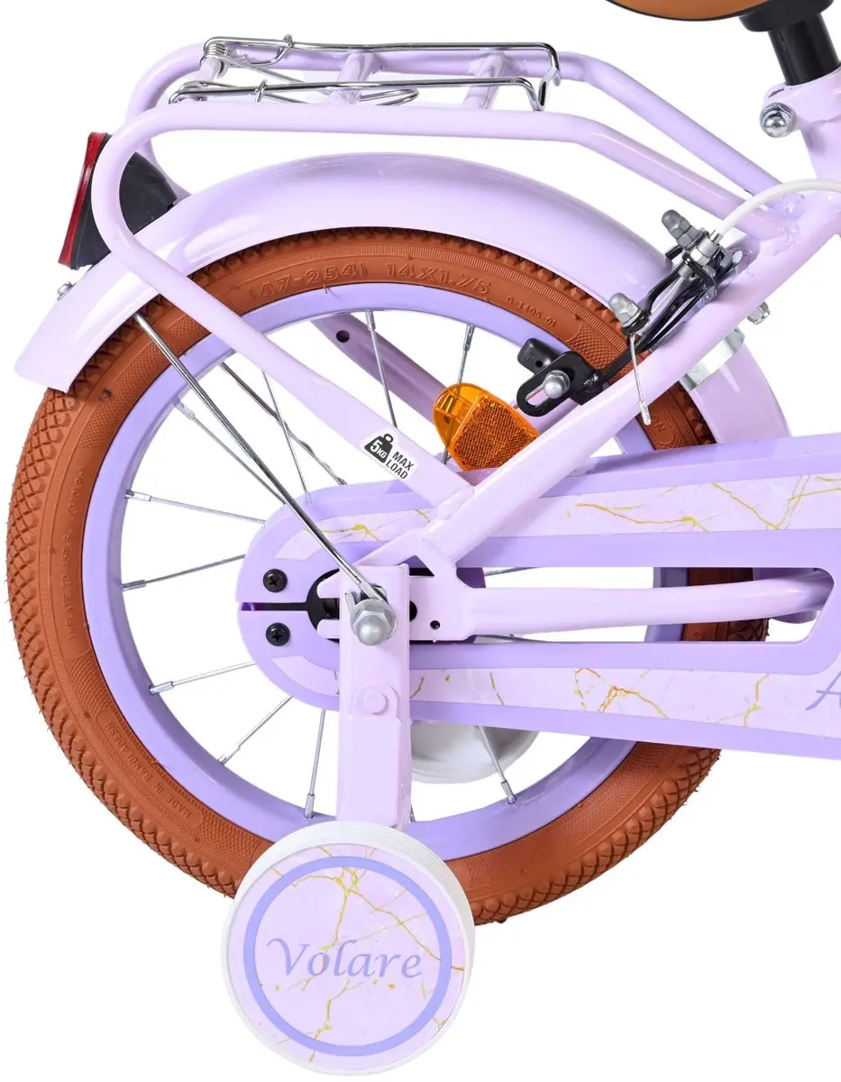 Volare Ashley Kinderfiets 14" - Lila - 1 Versnelling