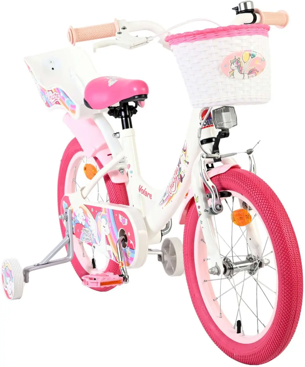 Volare Unicorn Kinderfiets 16 inch - Meisjes - Wit
