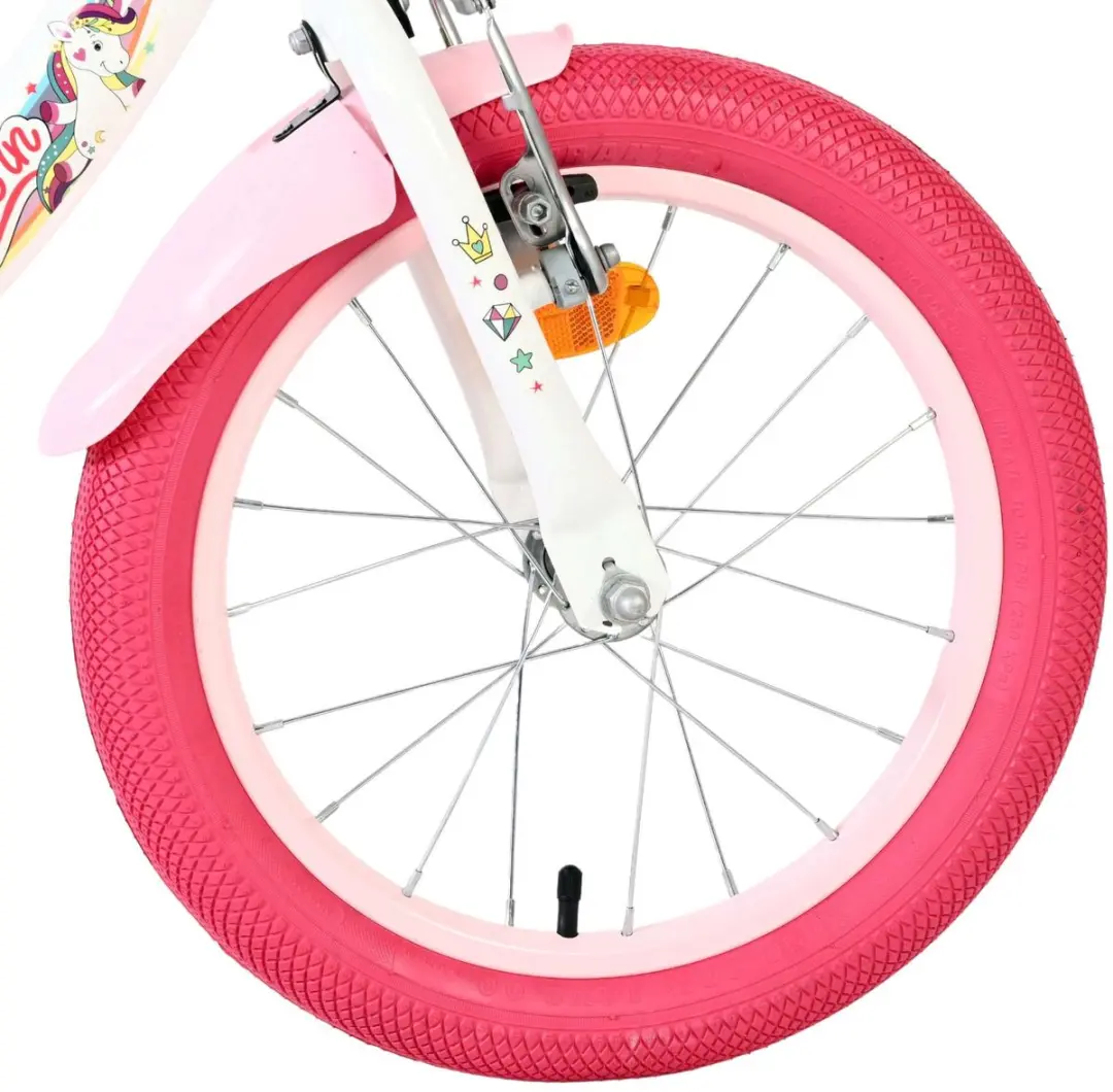 Volare Unicorn Kinderfiets 16 inch - Meisjes - Wit - afbeelding 6 van 6